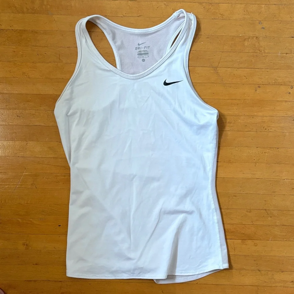 Nike White Performance Tank Top - Picture 1 of 3